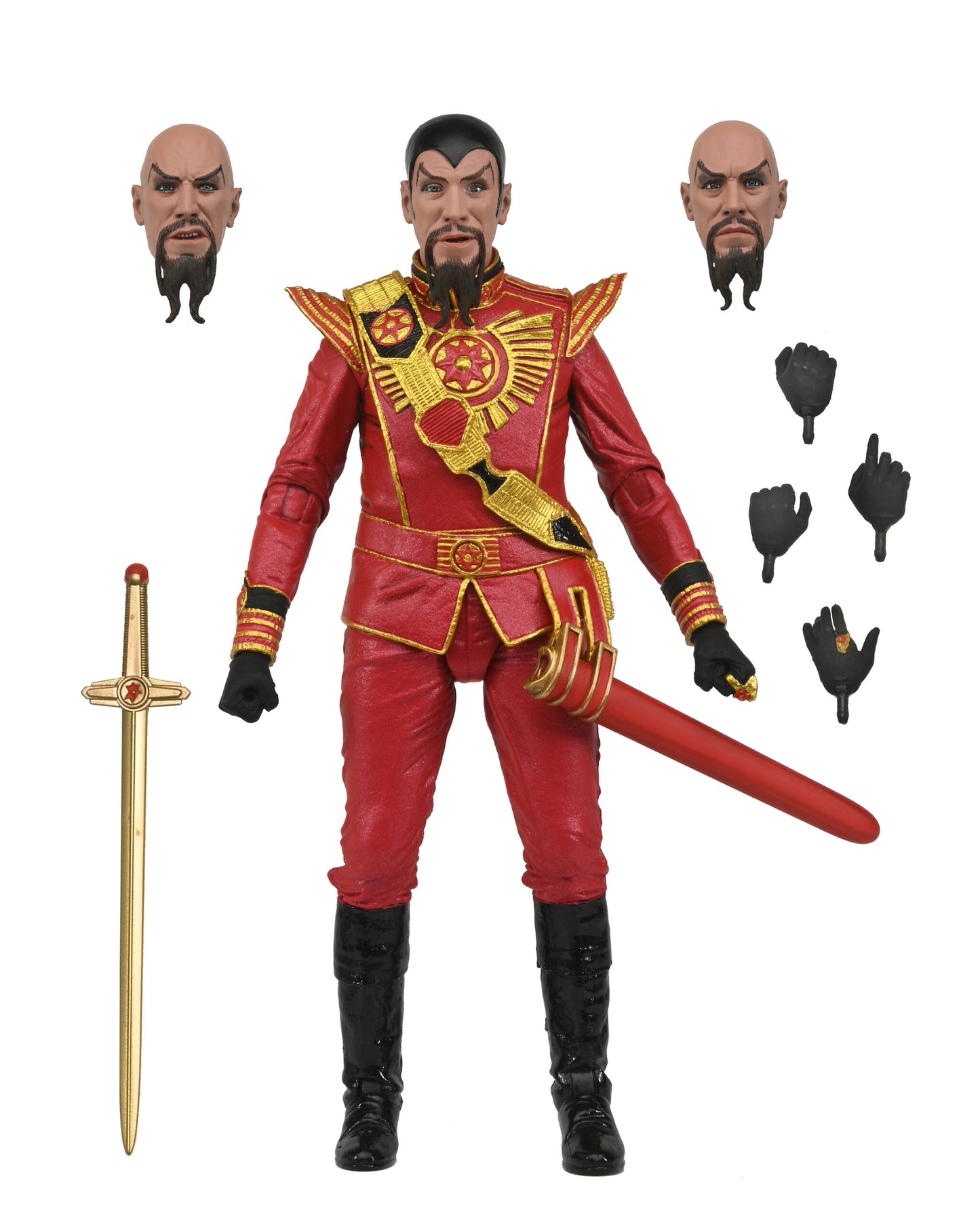 Flash Gordon (1980)
7” Scale Action Figure – Ultimate Ming (Red Military Outfit)