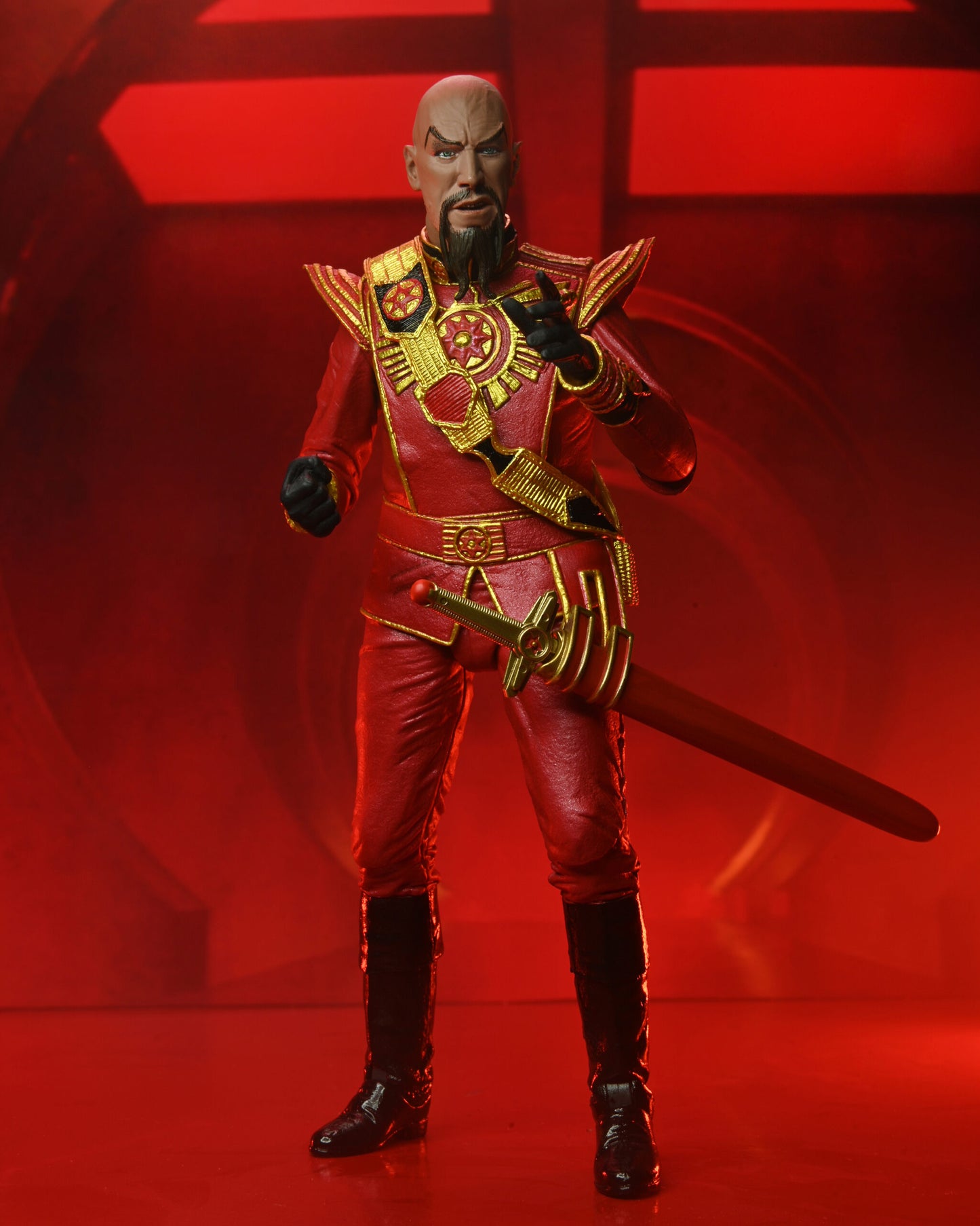 Flash Gordon (1980)
7” Scale Action Figure – Ultimate Ming (Red Military Outfit)