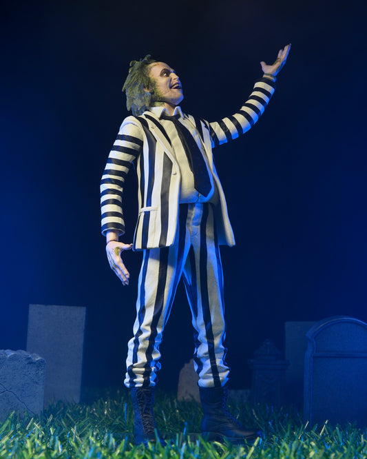 Beetlejuice 1988 Black and White Striped Suit
