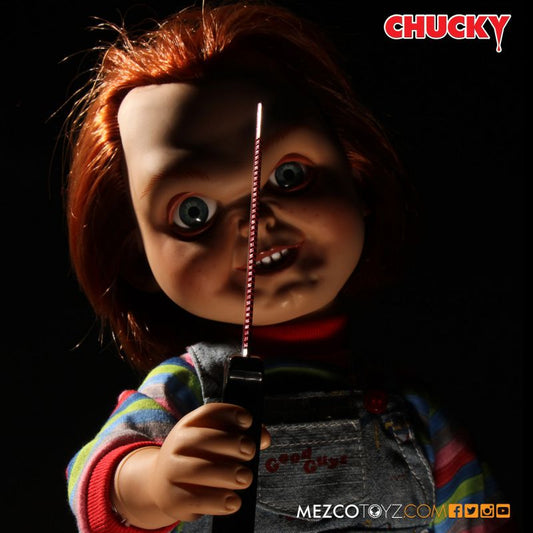 Mezco Child's Play 15 Inch Talking Sneering Chucky Mega Scale Figure With Sound