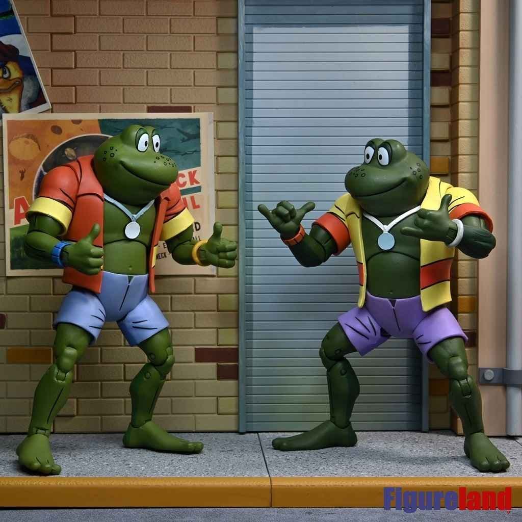NECA TMNT Cartoon Napoleon & Atilla Frog Figure 2-Pack