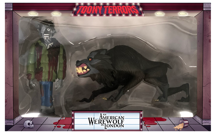 TOONY TERRORS JACK AND KESSLER WOLF (AN AMERICAN WEREWOLF IN LONDON) 6" ACTION FIGURE SET