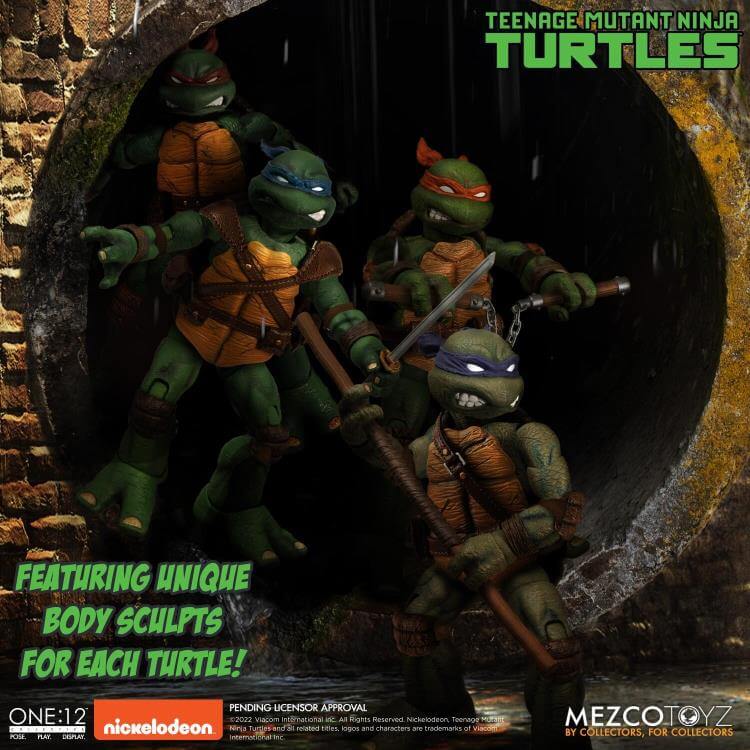 Pre-order Feb 2024 Mezco Teenage Mutant Ninja Turtles Deluxe Boxed Set