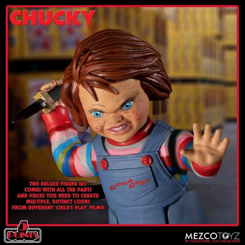 MEZCO Chucky 5 Points Action Figure Chucky Deluxe Box Set