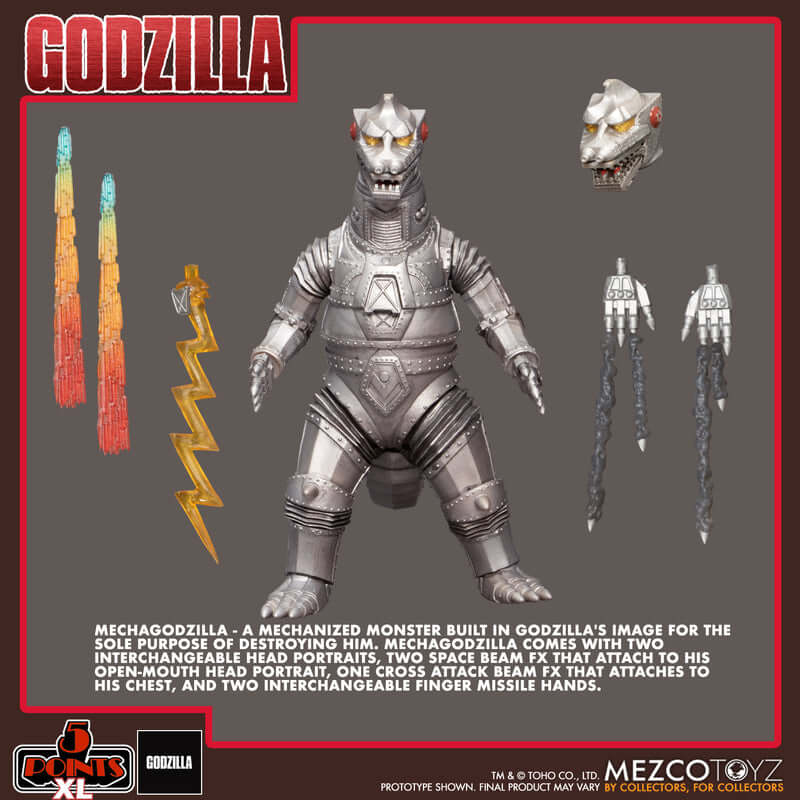Pre-order September 2023 Mezco Godzilla vs Mechagodzilla (1974) Three Figure Boxed Set