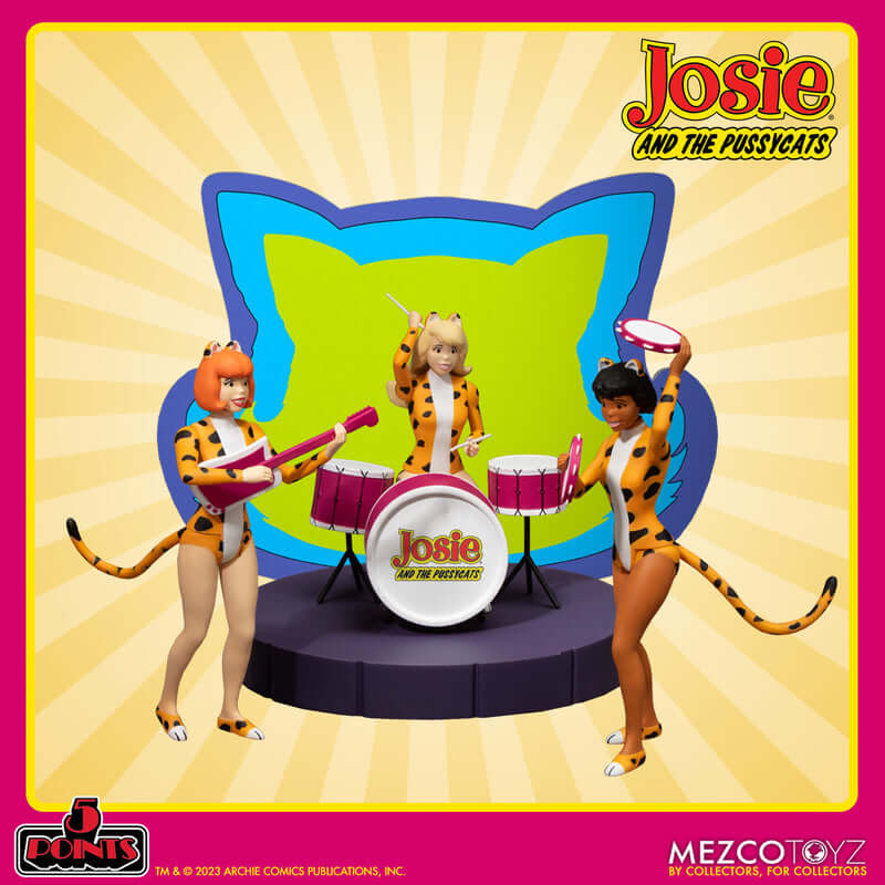 Pre-order Feb 2024 MEZCO 5 POINTS: Josie and The Pussycats Action Figure Deluxe Set