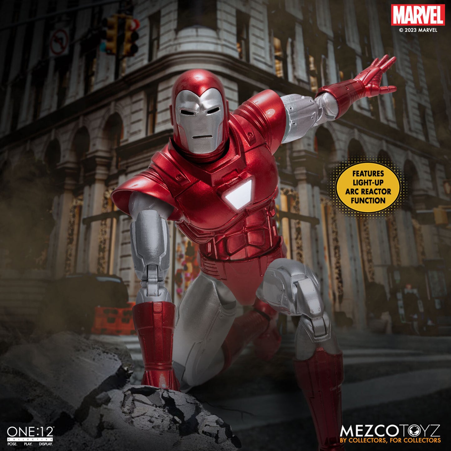 Pre-order April 2024 Mezco One:12 Collective Iron Man: Silver Centurion