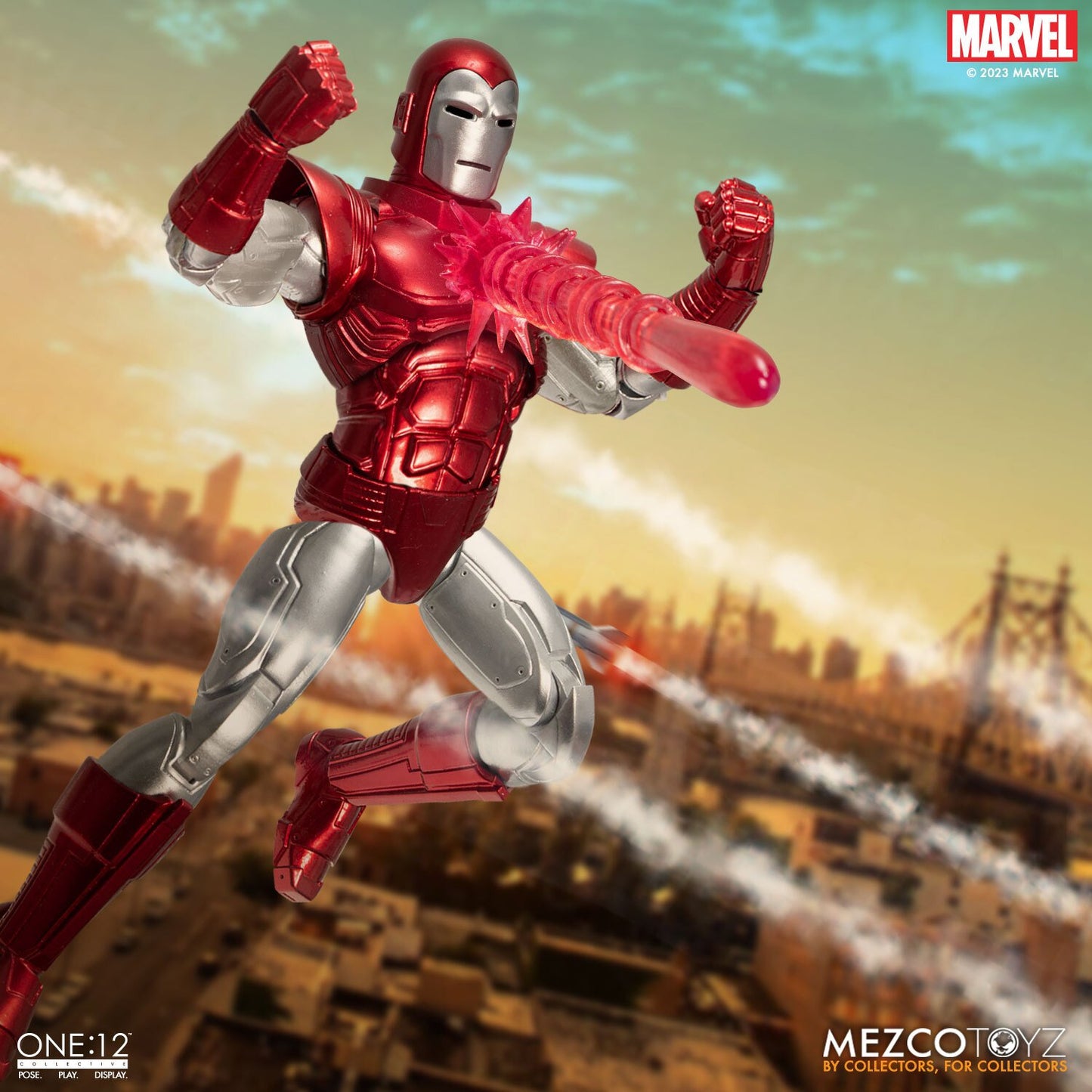 Pre-order April 2024 Mezco One:12 Collective Iron Man: Silver Centurion