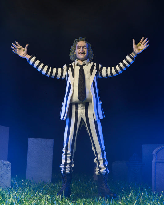 Beetlejuice 1988 Black and White Striped Suit