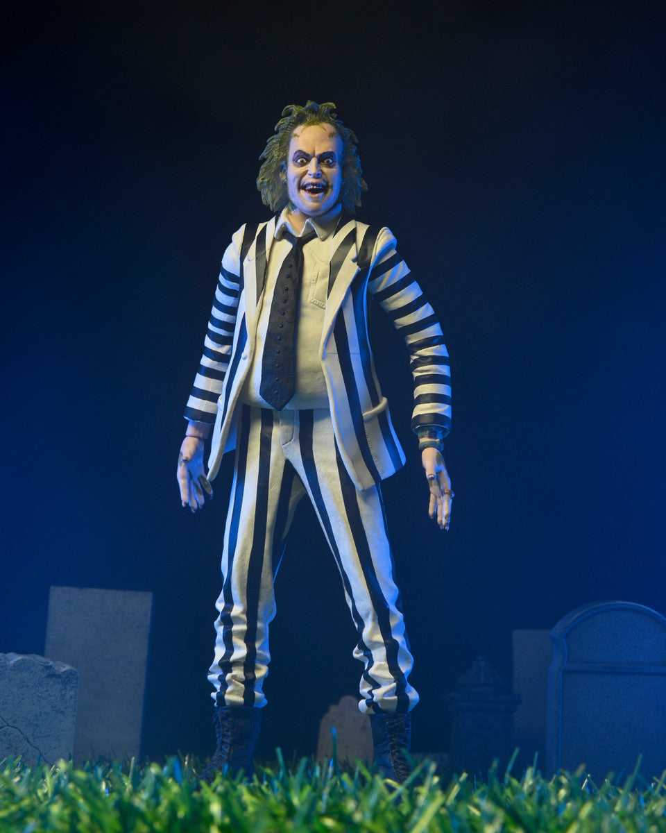 Beetlejuice 1988 Black and White Striped Suit