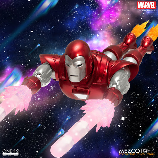 Pre-order April 2024 Mezco One:12 Collective Iron Man: Silver Centurion