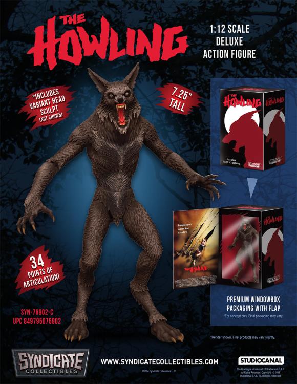 Pre-order November 2024 Syndicate Collectibles The Howling Werewolf 1/12 Scale Deluxe Figure