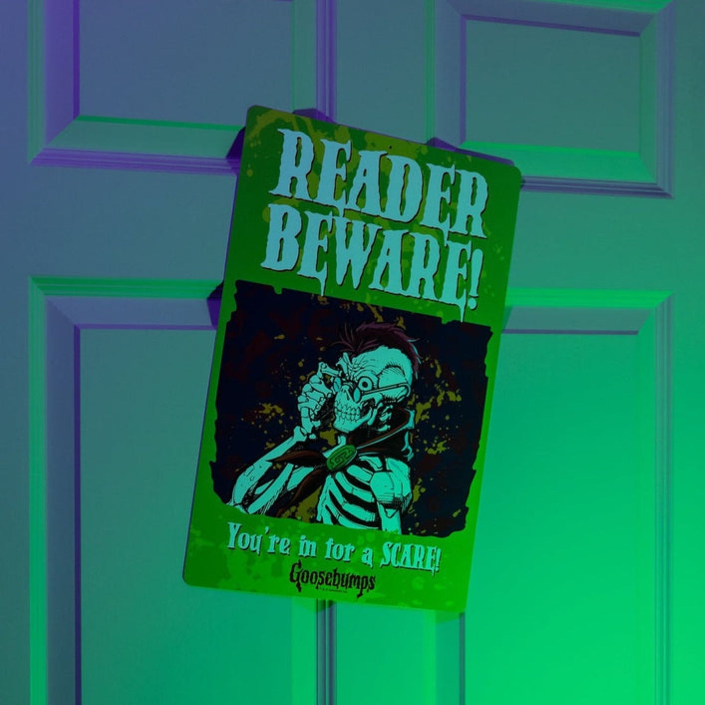 Goosebumps – Reader Beware Metal Sign