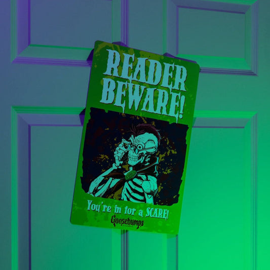 Goosebumps – Reader Beware Metal Sign