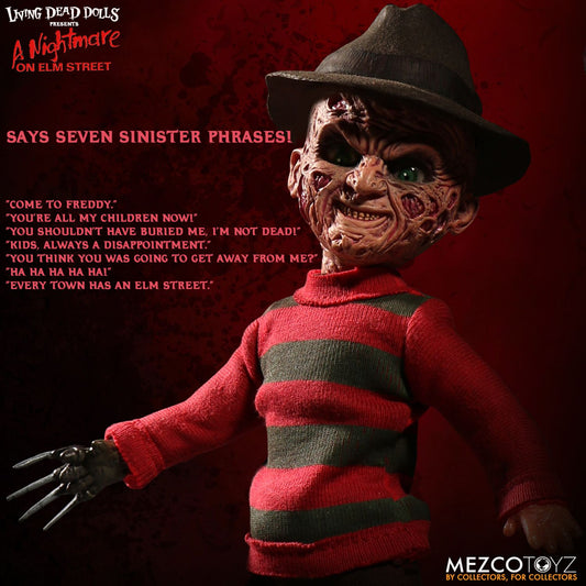 MEZCO Living Dead Dolls A Nightmare on Elm Street – Freddy Krueger With Sound