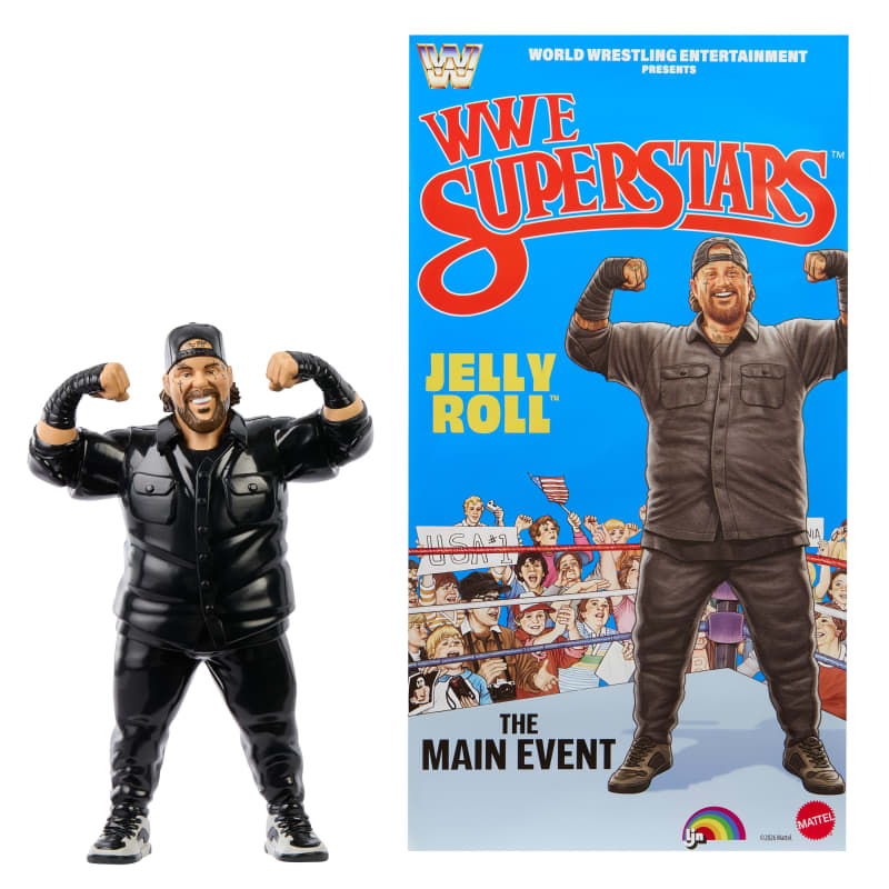 LJN WWE Superstars Jelly Roll Action Figure (Blue Card)