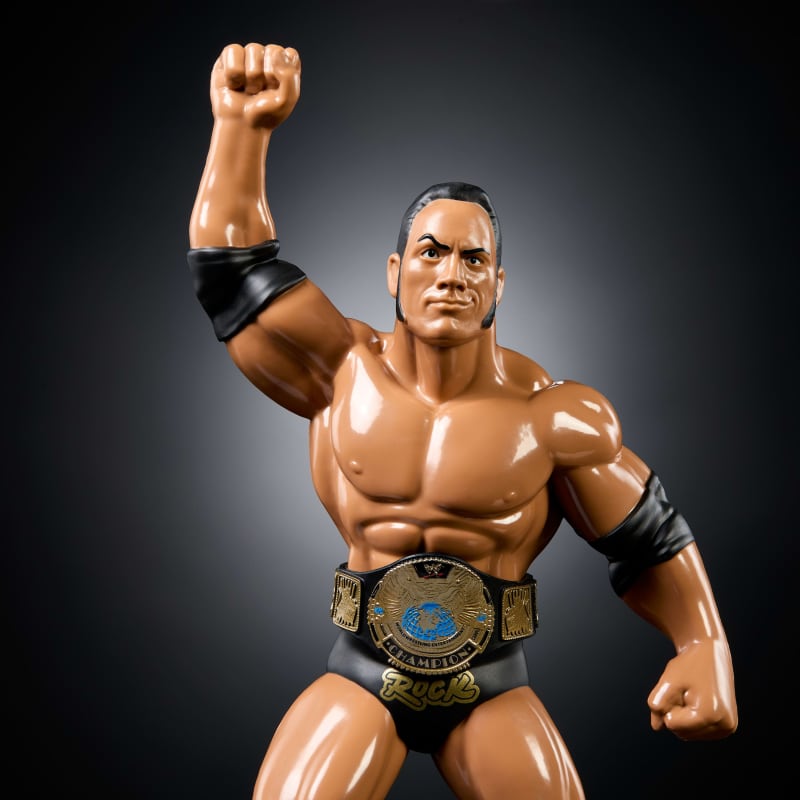LJN WWE Superstars The Rock Action Figure (Blue Card)