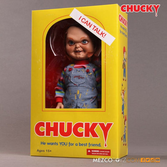 Mezco Child's Play 15 Inch Talking Sneering Chucky Mega Scale Figure With Sound