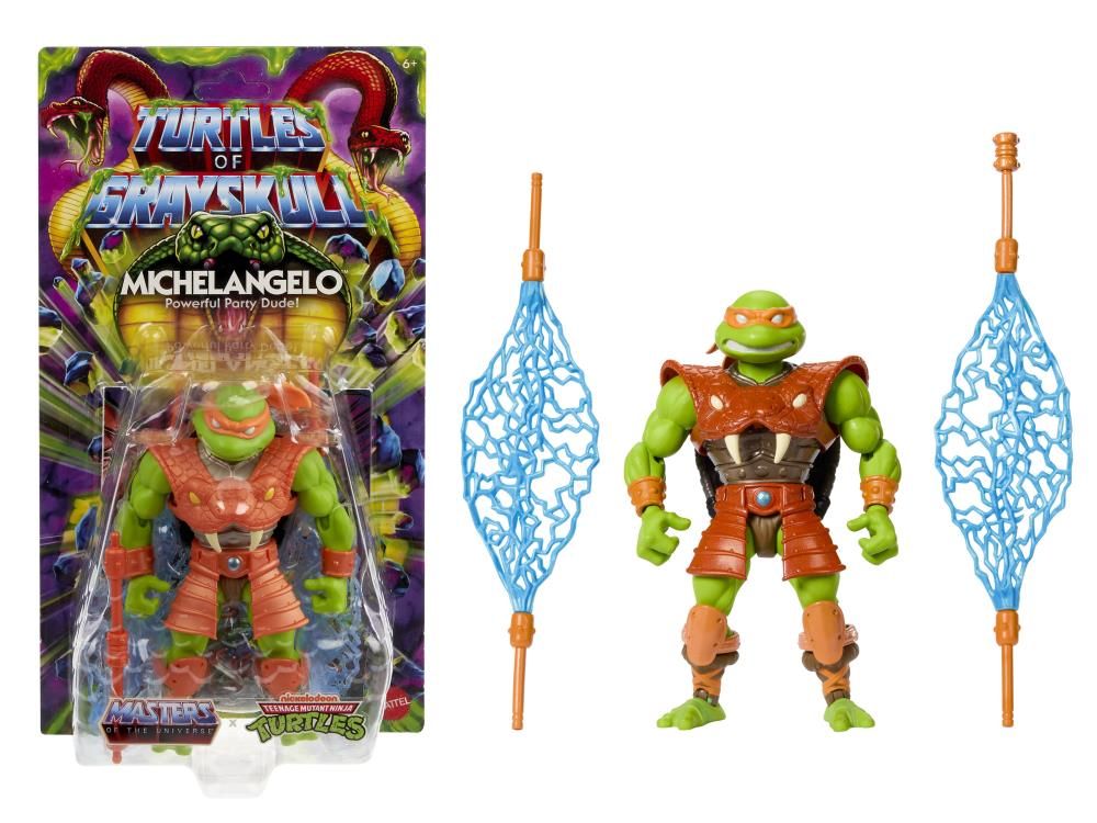 Masters of the universe x TMNT Turtles of Grayskull Michelangelo