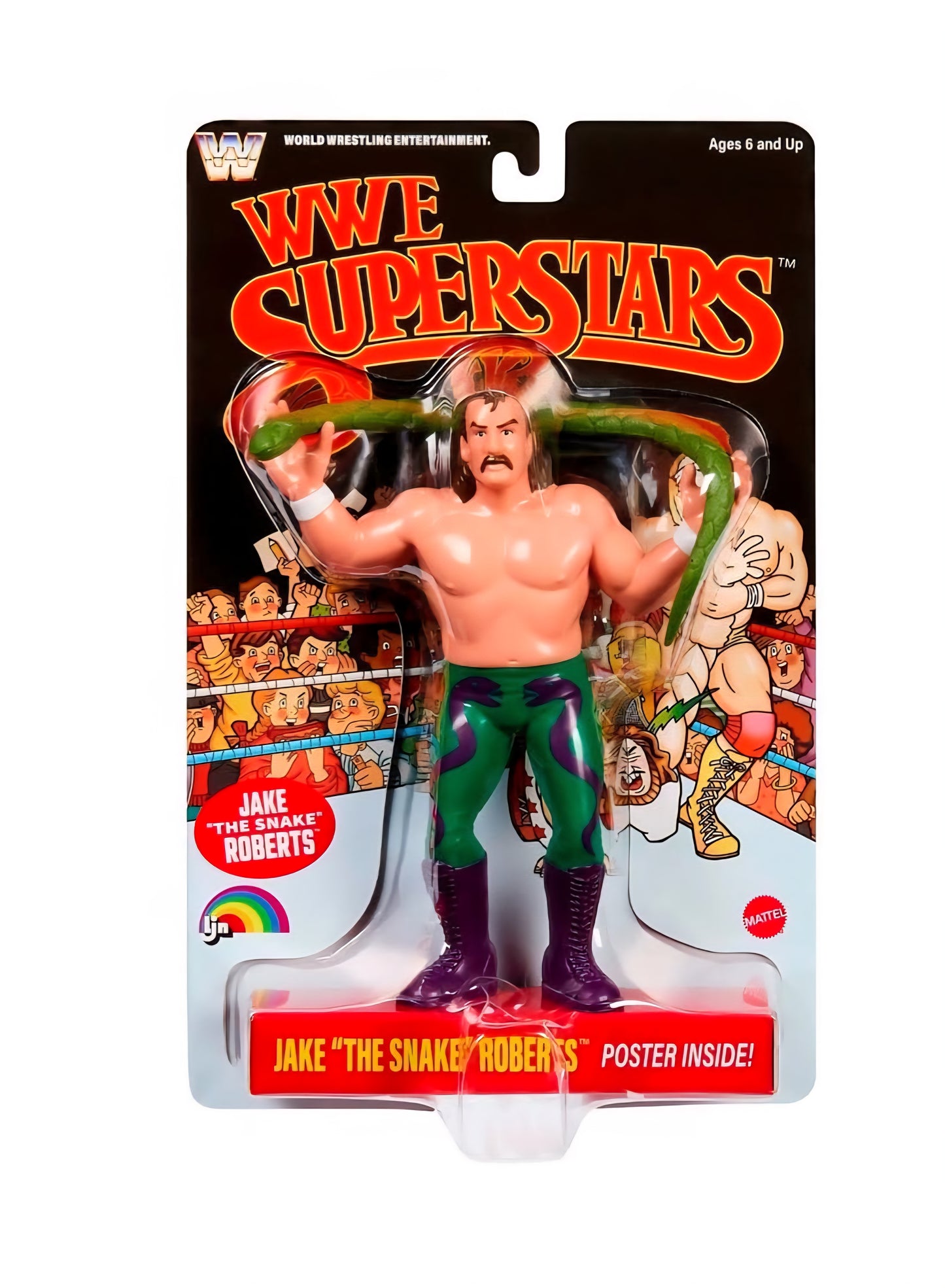 LJN WWE Superstars Jake “The Snake” Roberts Action Figure (Black Card Chase Variant)