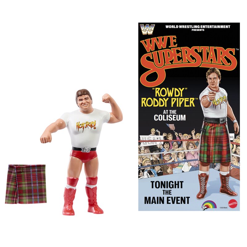 LJN WWE Superstars “Rowdy” Roddy Piper Action Figure (Black Card Chase Variant)