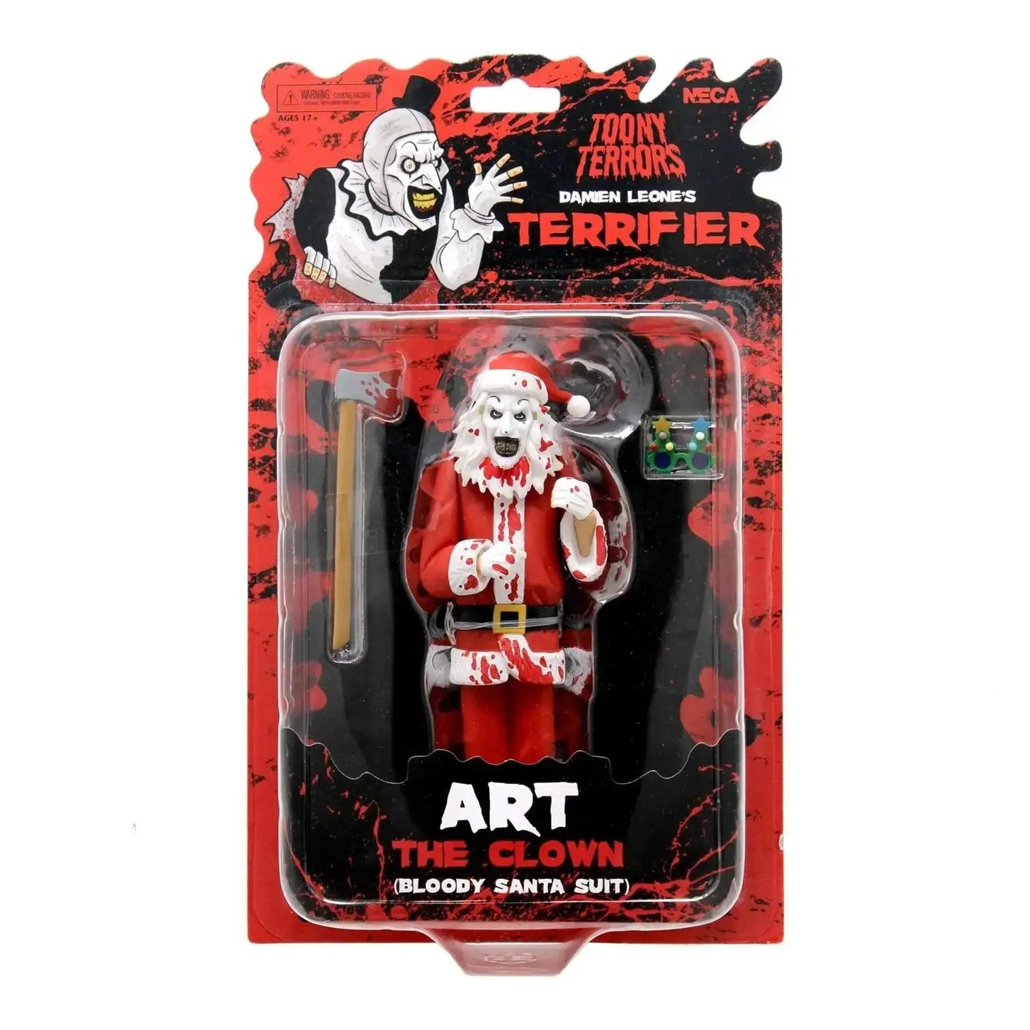 NECA Toony Terrors Terrifier – Art the Clown Santa Suit (Bloody Version) 6″ Scale Action Figure