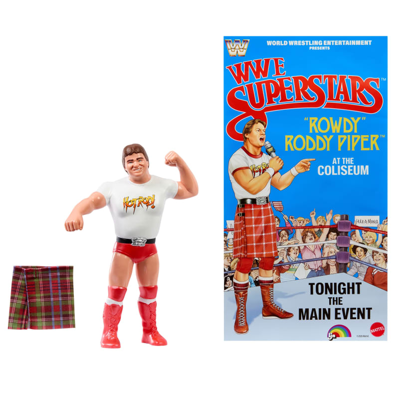LJN WWE Superstars “Rowdy” Roddy Piper Action Figure (Blue Card)