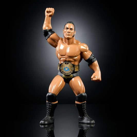 LJN WWE Superstars The Rock Action Figure (Blue Card)