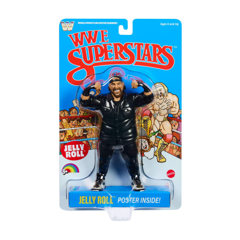LJN WWE Superstars Jelly Roll Action Figure (Blue Card)