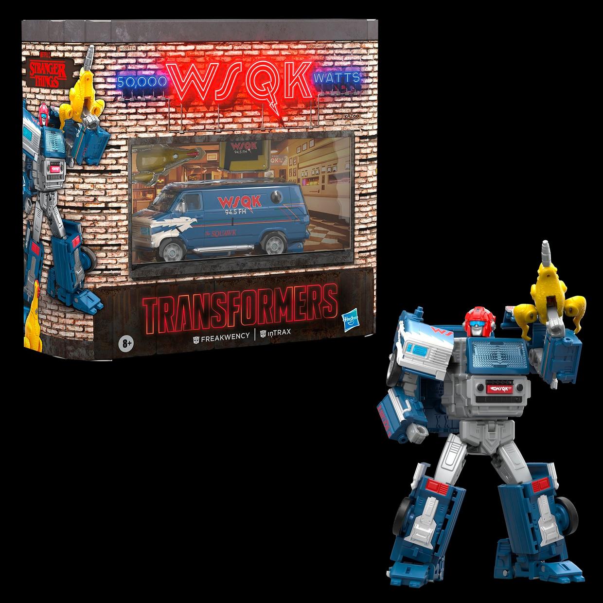 Stranger Things x Transformers Freakwency and 8-Trax