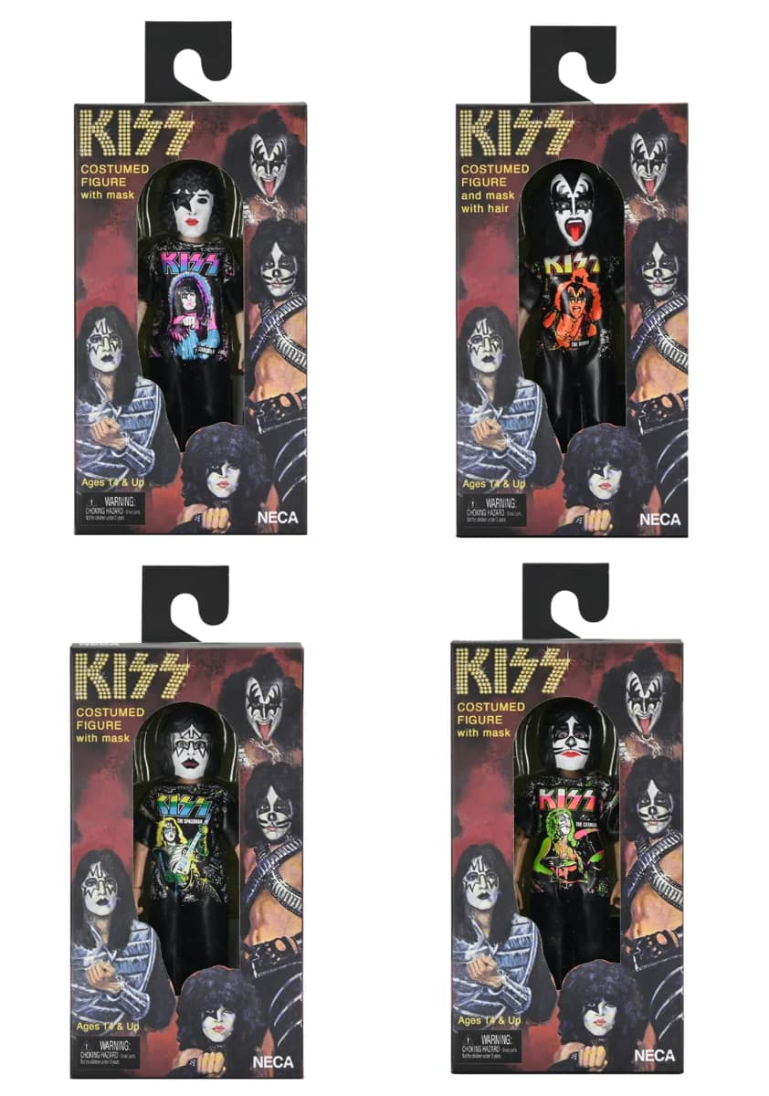NECA Ben Cooper X Kiss Complete Set Of 4 Clothed Action Figures