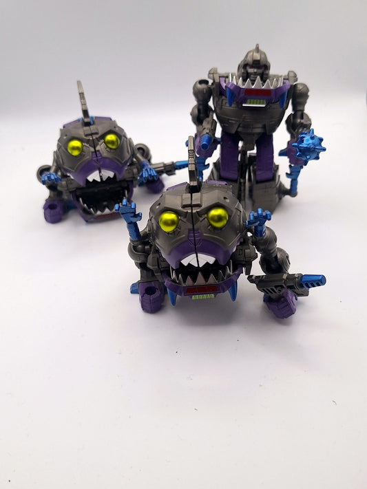 Transformers Set Of 3 Sharkticon Deformable Robot KO