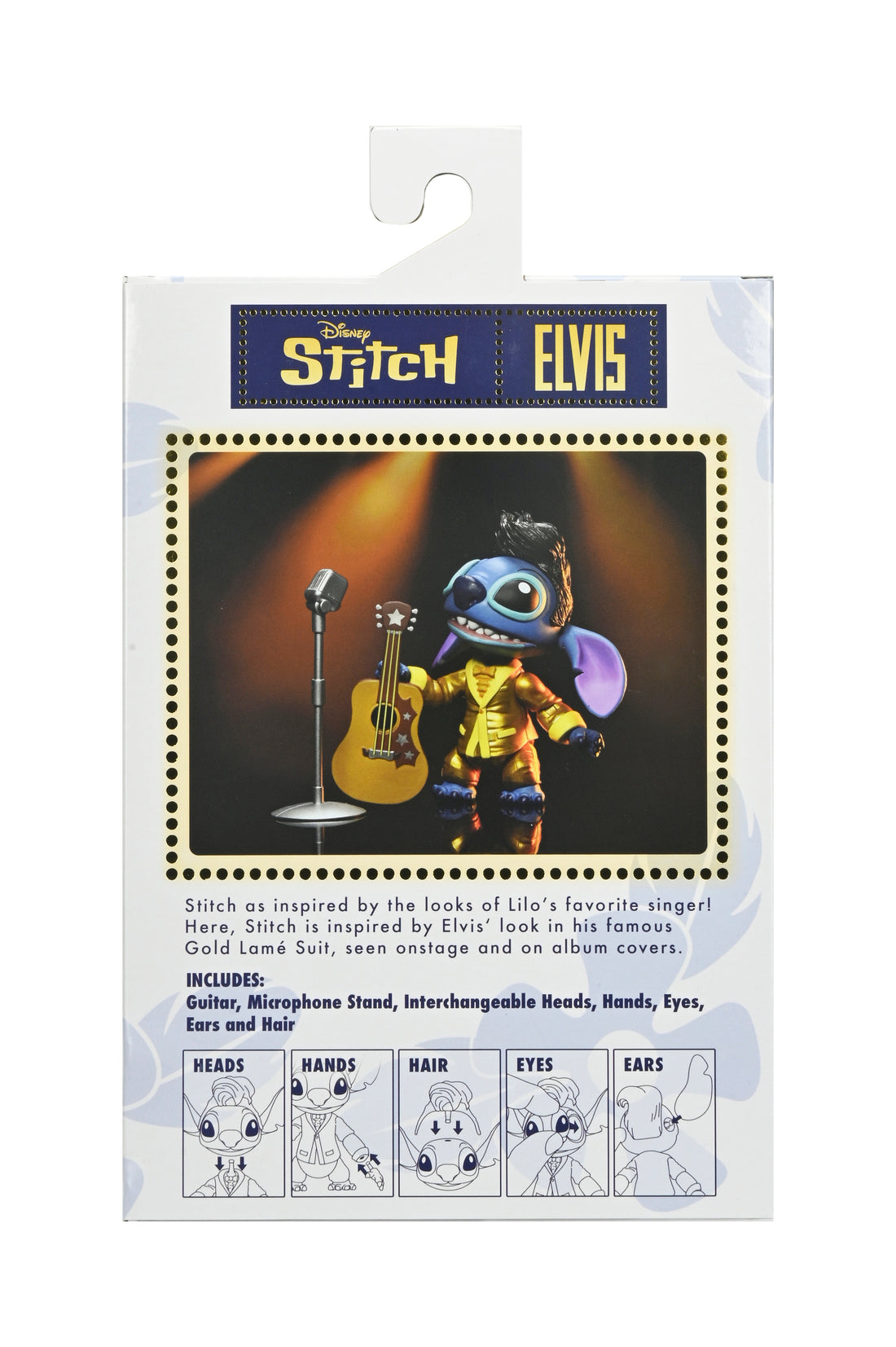 NECA Disney Lilo & Stitch Gold Suit Elvis Stitch