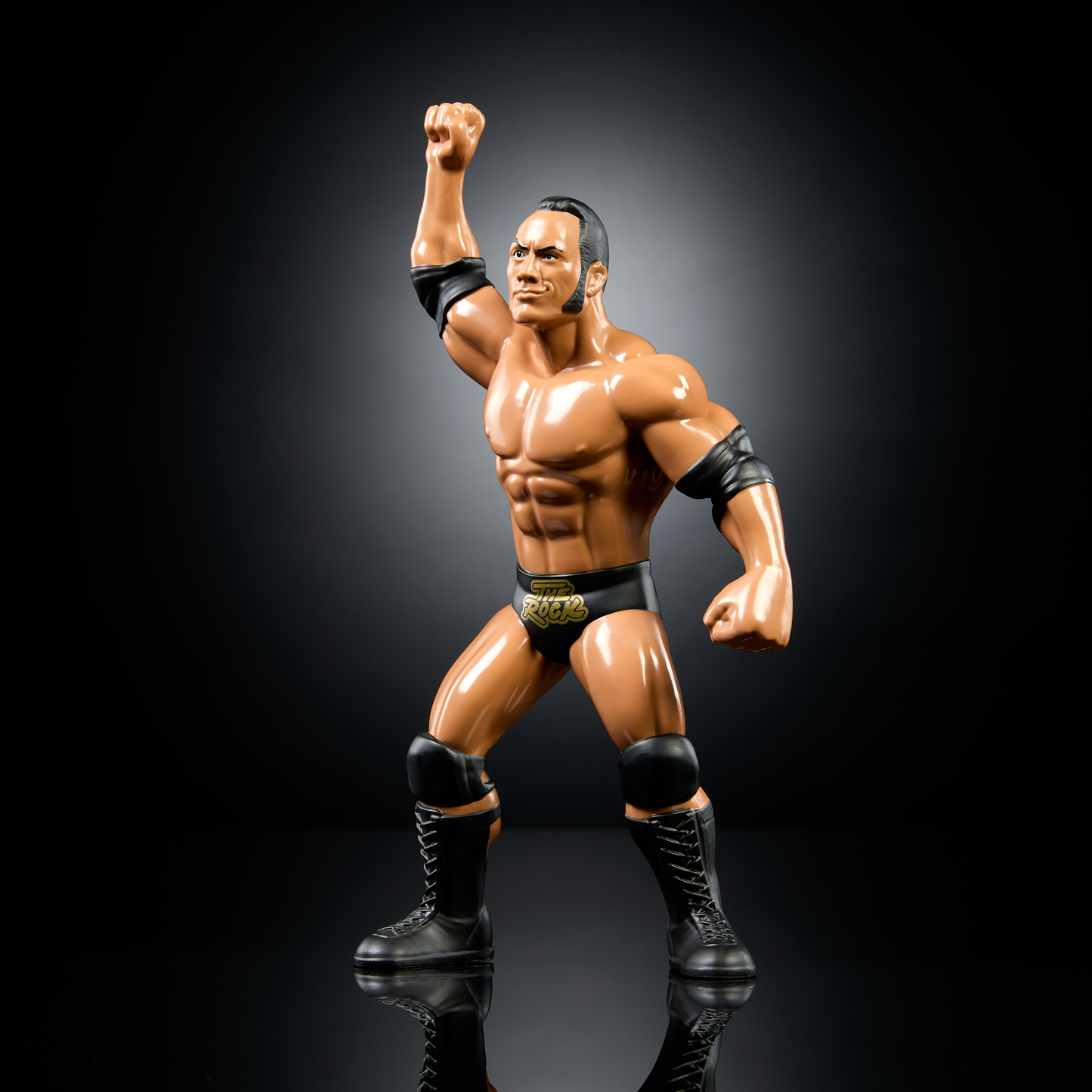 LJN WWE Superstars The Rock Action Figure (Black Card Chase Variant)