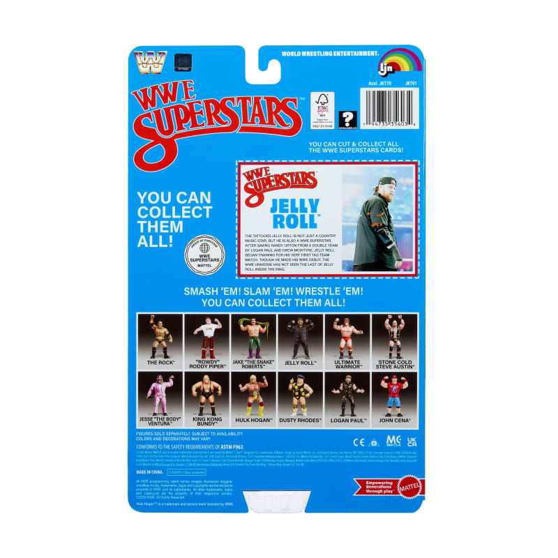 LJN WWE Superstars Jelly Roll Action Figure (Blue Card)
