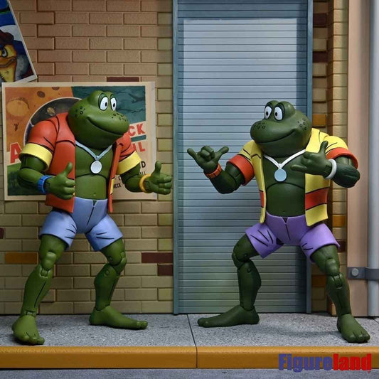 NECA TMNT Cartoon Napoleon & Atilla Frog Figure 2-Pack