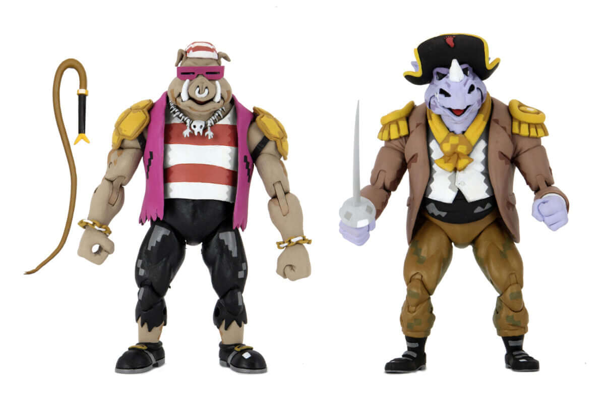 Teenage Mutant Ninja Turtles: Turtles in Time Action Figure 2-Pack Pirate Rocksteady & Bebop 18 cm