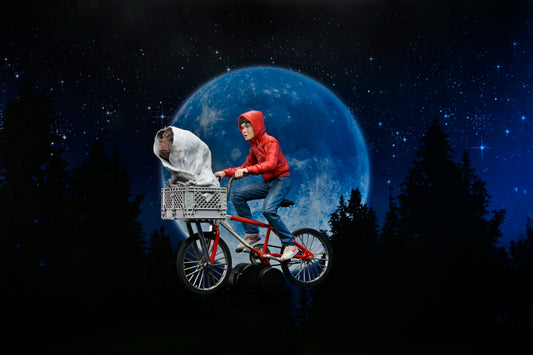 E.T. The Extra-Terrestrial 40th Anniversary
7″ Scale Action Figure – Elliott & E.T. on Bicycle