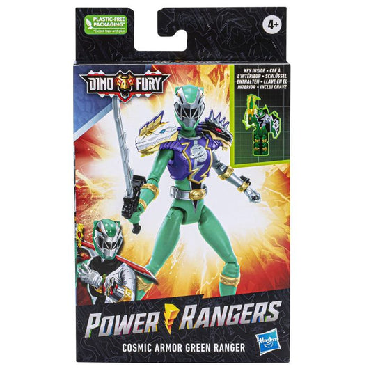 Power Rangers Dino Fury Cosmic Armor Green Ranger Figure