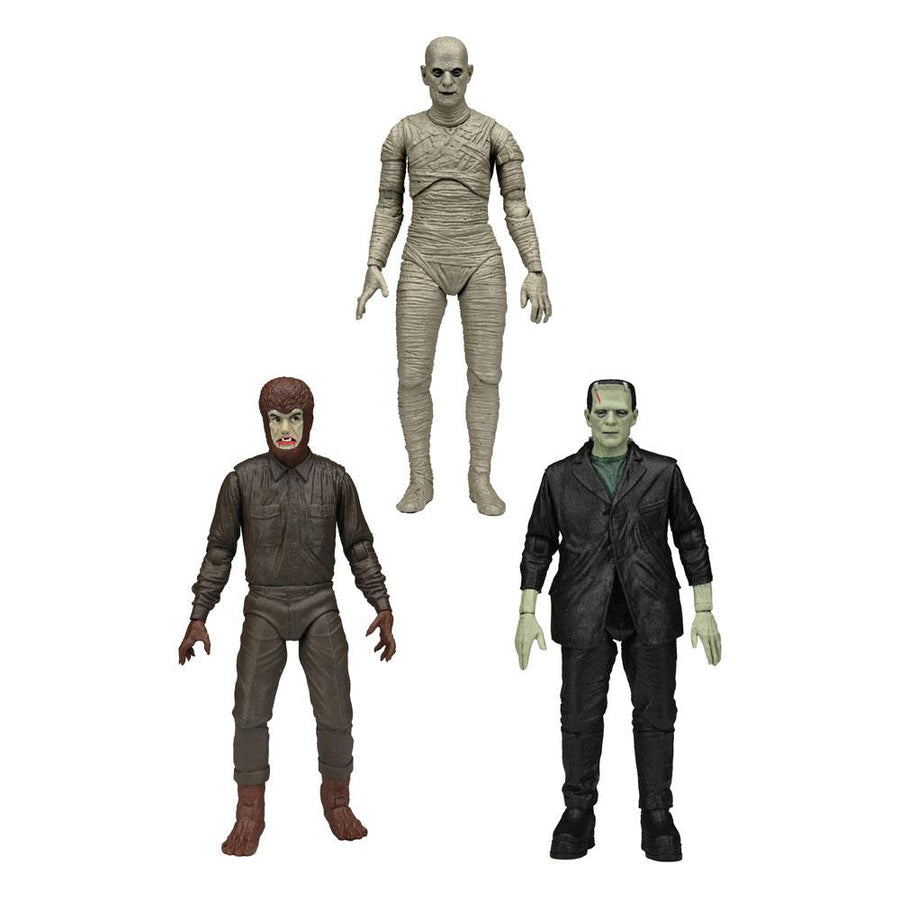 Universal Monsters Retro Glow-In-The-Dark 7" Action Figures (Set of 3)